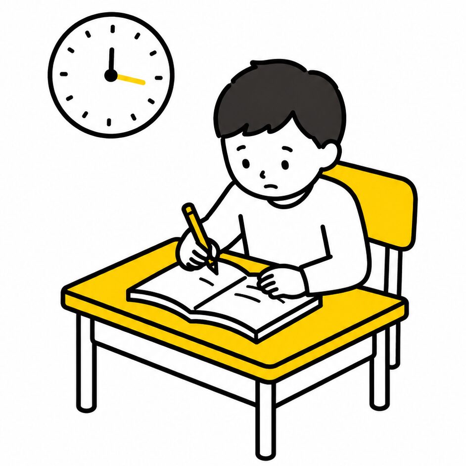 宿題に時間がかかる